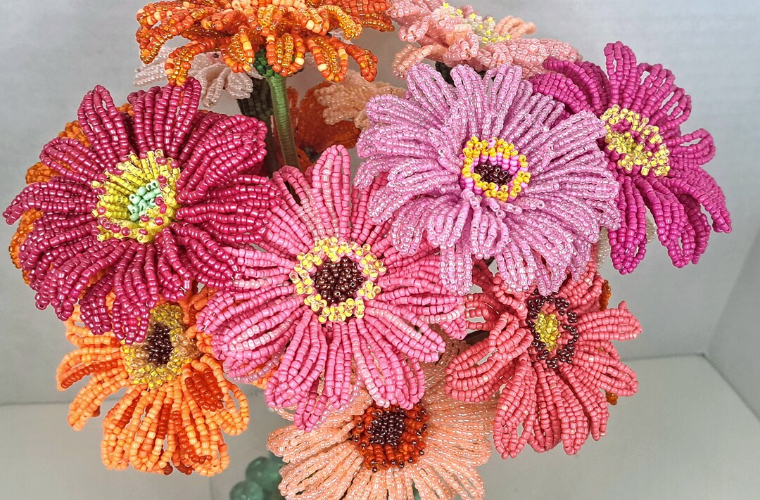 Small Beaded Flowers Beaded Flower Seed Bead Pattern, Beaded